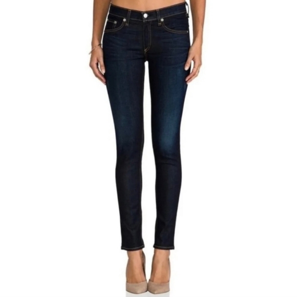 Rag and Bone Skinny Denim Hertiage Dark Wash Jeans Size 32 - Picture 1 of 12